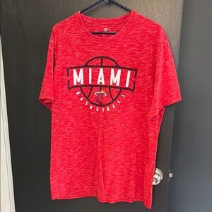 Fanatics Red Miami Heat Short Sleeve Tee